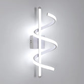 Comely LED Wall Light Indoor 42CM, 26W 2925LM Modern Spiral Wall Lamp Made Of Aluminum, Decorative Wall Light For Bedroom Living Room Corridor, Cool White 6500K, White
