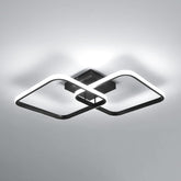 Comely Ceiling Lamp 42W 4700LM, 59cm Modern LED Ceiling Light Black Square 6500K Cool White Light, Ceiling Lamp Living Room Acrylic For Living Room Bedroom Kitchen Bathroom Hallway