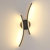 Comely Modern LED Wall Light 20W 44.5cm, Aluminum Wall Light Black 3000K Warm White, for Living Room, Hallway, Bedroom, Office, Staircase, Entrance