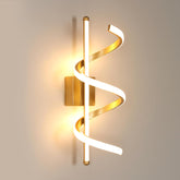Comely LED Wall Lamp Modern, LED Wall Light Indoor 26W 2925LM, Creative Spiral Gold Wall Lights For Living Room Bedroom Corridor Stairs, Warm White 3000K