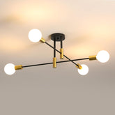 Comely Ceiling Light 4-Light E27 Retro Style Black Gold Metal Ceiling Light Industrial Design for Living Room Dining Room Bedroom Loft Living Room Lighting