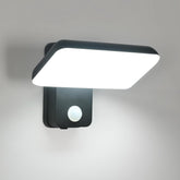 Comely 16W Outdoor Lighting With Bewegungsmelder, Outdoor Wall Light With Bewegungsmelder, IP65 Wall Light For The Outdoor Area, Rotatable Outdoor Light For Gardening And Terrace, Black 6500K