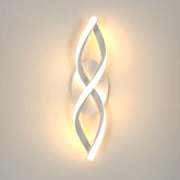 Comely LED Wall Lamp, LED Wall Lights Indoor 16W 1800LM, Modern Curve Design Decorative Wall Light for Bedroom Living Room Corridor, Warm Light 3000k, White