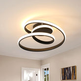 Comely Ceiling Lamp LED, 36W Creative Spiral Design Ceiling Light Black Bedroom Lamp, Modern Ceiling Lamp LED Warm White 3000K For Living Room Dining Room Kitchen Hallway