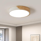 Comely LED Ceiling Lamp Wood, 30W LED Ceiling Light Modern, Neutral White 4500K, Round Flat LED Ceiling Light For Bedroom Living Room Kitchen Dining Room Children's Room Corridor, White