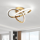 Comely 30W LED Ceiling Light 6500K Cool White 3375LM Modern Gold Ceiling Lamp, Flower Design Ceiling Lighting For Living Room Bedroom Kitchen Hallway