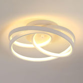 Comely LED Ceiling Light 40W, 4500LM Modern Ceiling Lamp Spiral Design, Warm White 3000K Ceiling Lighting For Bedroom, Living Room, Kitchen, Balcony, White