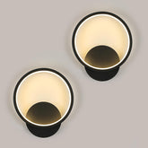 Comely 2 Piece Wall Lights LED Indoor, 12W 1350LM LED Wall Lamp Round Modern, Wall Lighting Aluminum For Bedroom, Living Room, Hallway, Stairwell, White, 6500K cool white Light