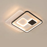 Comely LED Ceiling Light Square 45x45cm 37W Dimmable with Remote Control Acrylic Ceiling Light Black White Modern for Living Room Bedroom Kitchen Hallway Indoor Lighting