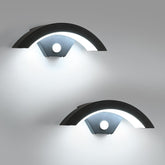 Comely 2 Pieces LED Outdoor Wall Light With Motion Sensor, 24W Modern Wall Lamp Outdoor IP65 Waterproof, LED Outdoor Lighting For Garden Terrace Garage, 6500K Cool White