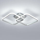 Comely LED Ceiling Lamp 42W 4725LM, LED Ceiling Lamp Living Room 59cm, Modern Square Ceiling Light For Bedroom Living Room Kitchen Hallway, 6500K Cool White, Silver