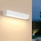 Comely Wall Light Outdoor/Indoor, 16W Modern Wall Lamp Outdoor IP65 Waterproof, White Aluminum Outdoor Wall Light For Garden Entrance Garage, 3000K Warm Light