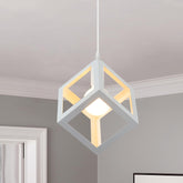 Comely Lampshade Pendant Lamp Square, Pendant Light White, Pendant Light Dining Table Metal, Lamps Socket E27, Industrially Pendant Light For Bedroom, Kitchen