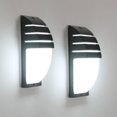 Comely Outdoor/Indoor Wall Light, 2 Piece Black 12W Outdoor Wall Lamp IP65 Waterproof, Aluminum LED Wall Lamp Sconce for Porch Front Door Patio Garden, Cool White 6500K