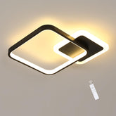 Comely LED Ceiling Lamp Dimmable with Remote Control, 20W Square 33x33cm, Black Acrylic, Ceiling Light for Living Room Bedroom Hallway Modern