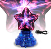 Comely 4W Plasma Ball, Star-Shaped 11x10x17cm Plasma Lamp with Touch and Voice Control, USB-Powered Plasma Sphere for Bedroom, Living Room, Red Light (Energy Class E)