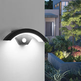 Comely 24W Outdoor Lamp With Motion Sensor, IP65 Waterproof Wall Light LED Indoor/Outdoor, 6500K Cool White Modern Wall Lamp For Garden Terrace Balcony Entrance Garage, Black