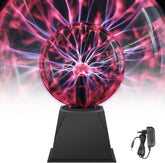 Comely 6 Inch Magic Plasma Lamp, Reds Light Plasma Ball Sphere Plasma Sphere, Electrostatic Sphere Touch Touchy Strobe Sphere For Nursery Room, Solid, Party Decoration