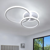 Comely Ceiling Lamp LED, 42W 4700LM Modern Round LED Ceiling Light, Cool White 6500K, 3-Ring White Ceiling Lighting For Living Room Bedroom Kitchen Dining Room, Dia52CM