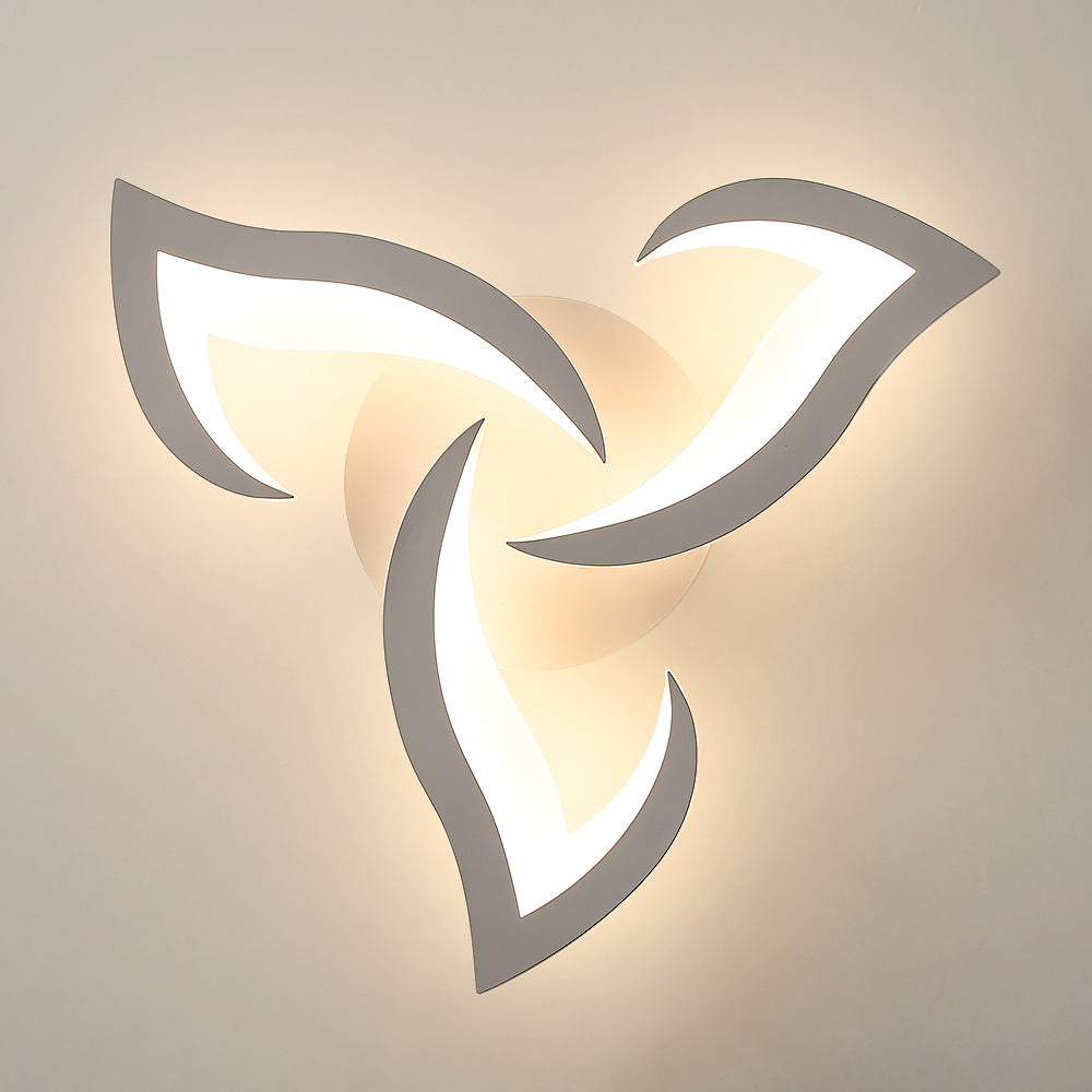 Comely Plafonnier LED, Luminaire Plafonnier 58cm 36W, Lustre Salon Moderne, Lampe de Plafond de Pétale pour Salon Chambre Cuisine Salle à Manger, Lumière Blanche Chaude 3000K, Blanc