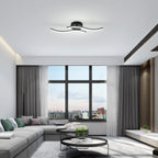 Ceiling Light - Black Aluminium Frame, White Light