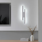 Lampada da parete - Struttura in acrilico bianco, Regolabile