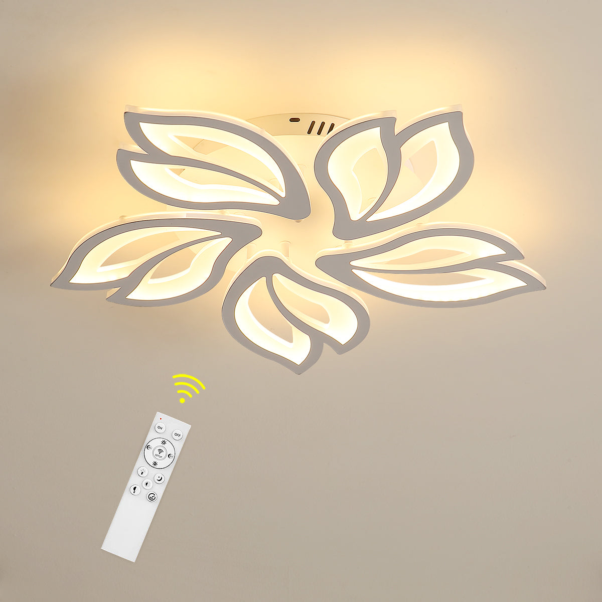 Ceiling Light - White Acrylic Frame, Tunable and Dimmable