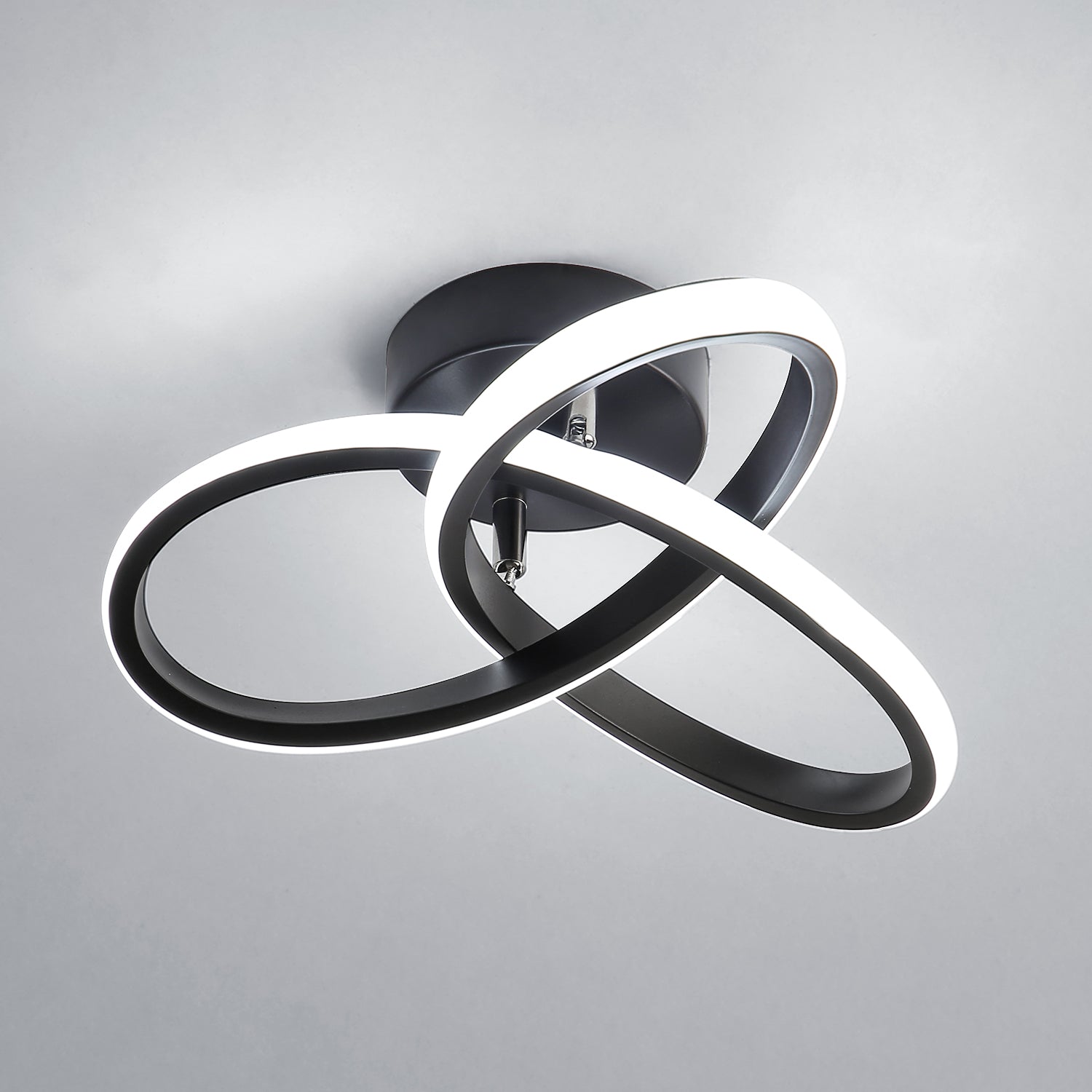 Ceiling Light - Black Aluminium Frame, White Light