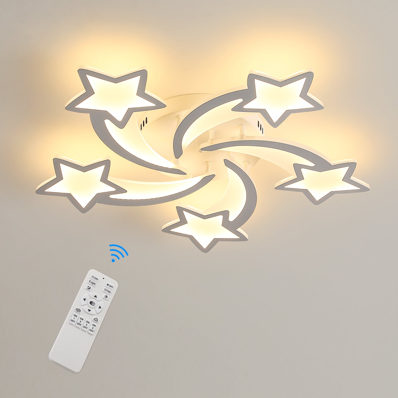 Ceiling Light - White Acrylic Frame, Tunable and Dimmable