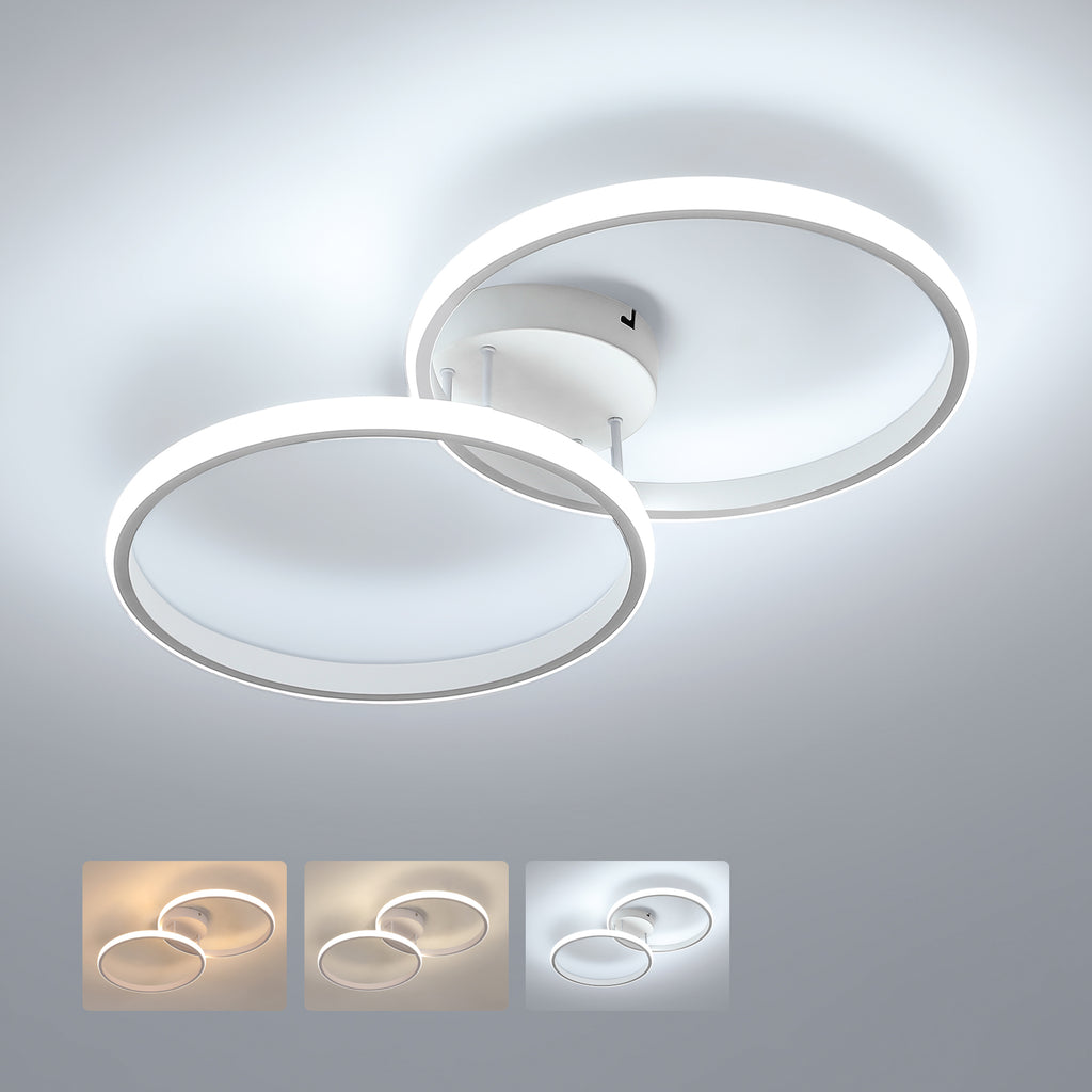 Ceiling Light - White Aluminium Frame, Tunable and Dimmable