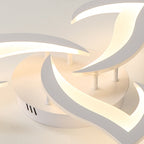 Comely Plafonnier LED, Luminaire Plafonnier 58cm 36W, Lustre Salon Moderne, Lampe de Plafond de Pétale pour Salon Chambre Cuisine Salle à Manger, Lumière Blanche Chaude 3000K, Blanc