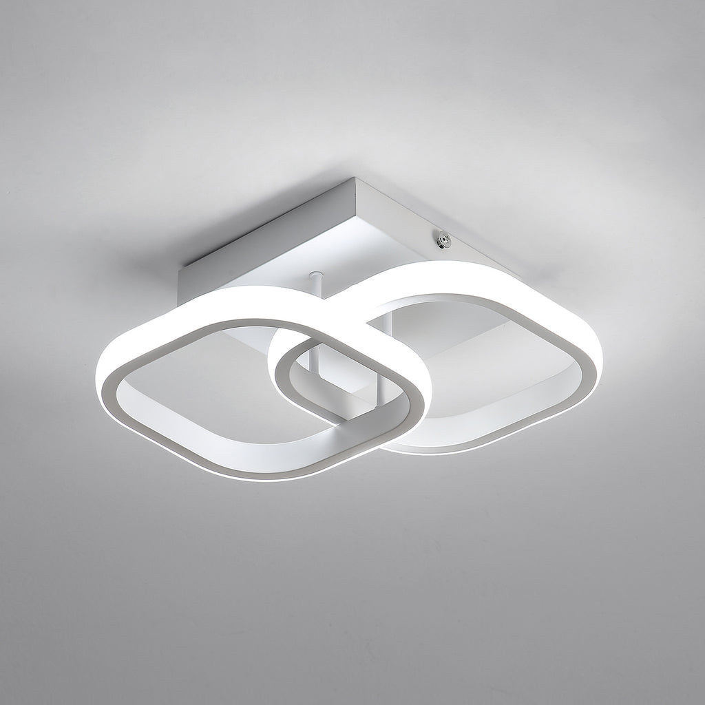 Deckenleuchte - Weißer Aluminiumrahmen, Weißes Licht