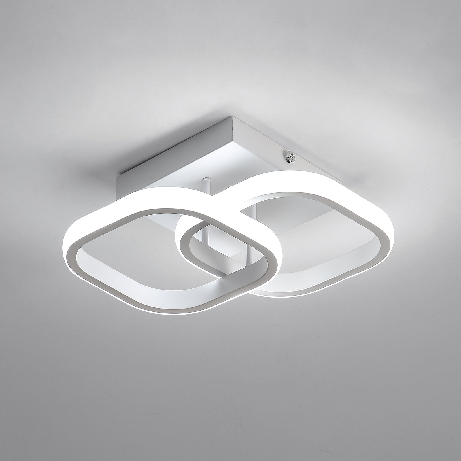 Ceiling Light - White Aluminium Frame, White Light