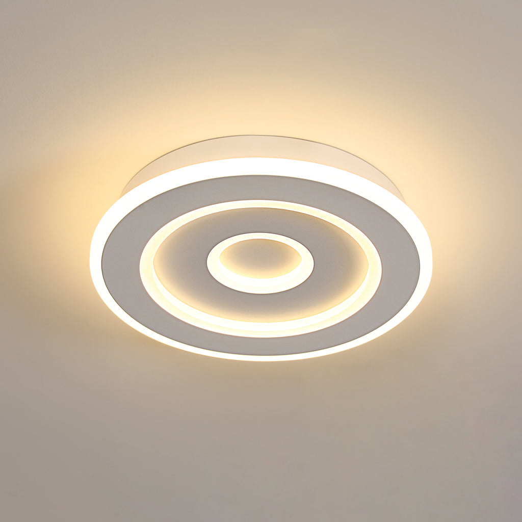 Comely Plafonnier LED Rond Moderne, 28W 28cm Lampe de Plafond LED, Blanc Luminaire Plafonnier Intérieur pour Chambre à Coucher, Salon, Couloir, Lumière Chaude 3000K