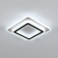 Ceiling Light - Black & White Acrylic Frame, White Light