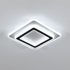 Ceiling Light - Black & White Acrylic Frame, White Light