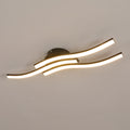 Comely Plafonnier LED, 3 Ondes Design 20W 2050LM Lampe de Plafond LED Moderne, Noir Luminaire Plafonnier LED Blanc Chaud 3000K pour Salon, Chambre, Cuisine, Couloir