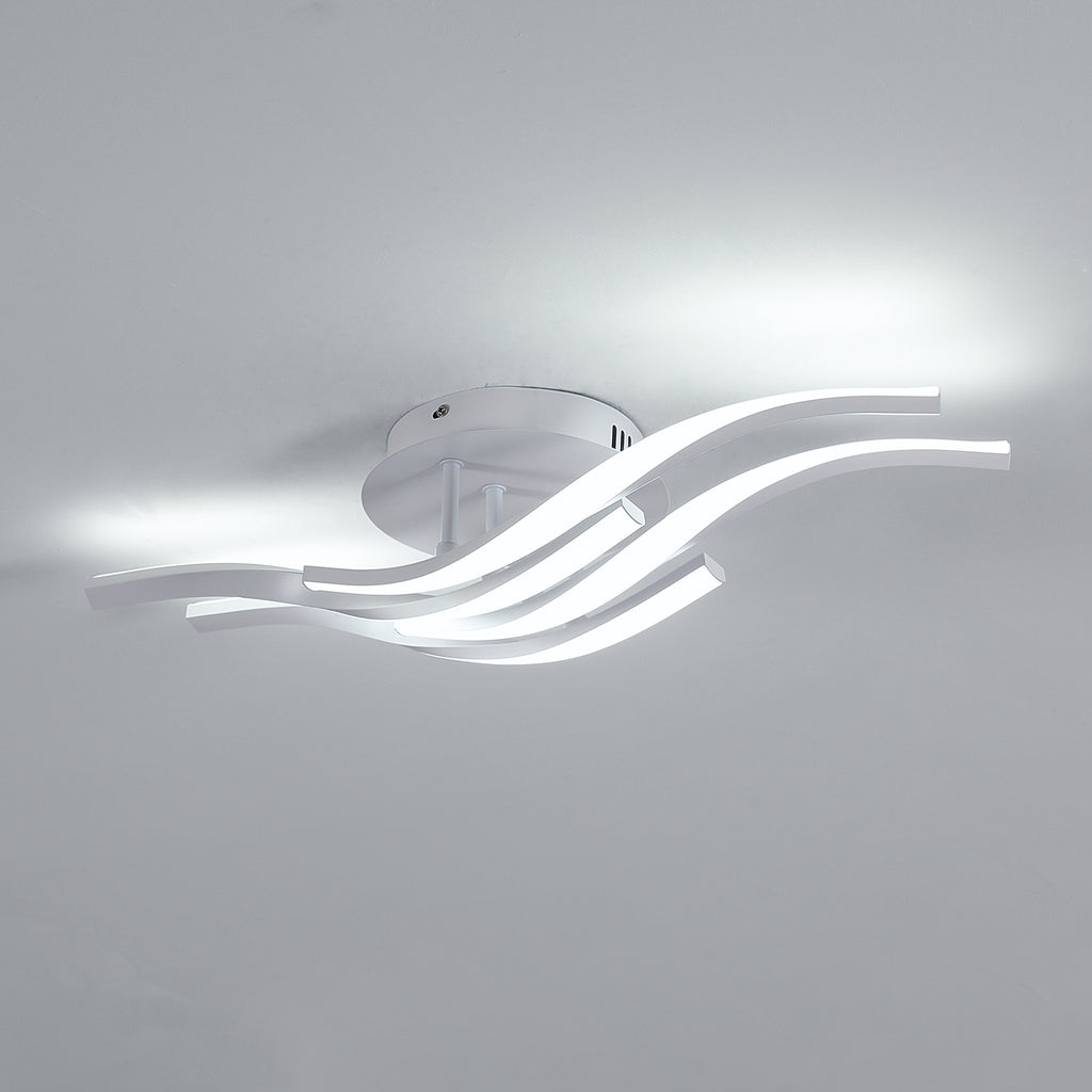 Deckenleuchte - Weißer Aluminiumrahmen, Weißes Licht