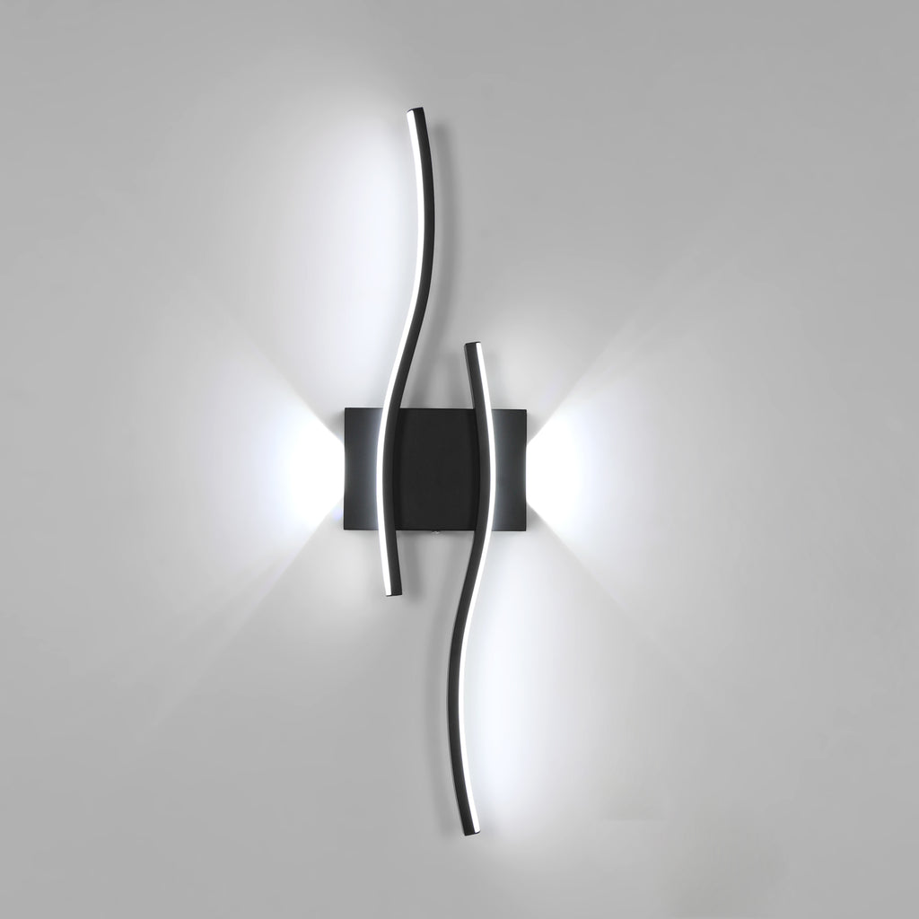 Lampada da parete - Telaio in alluminio nero, luce bianca