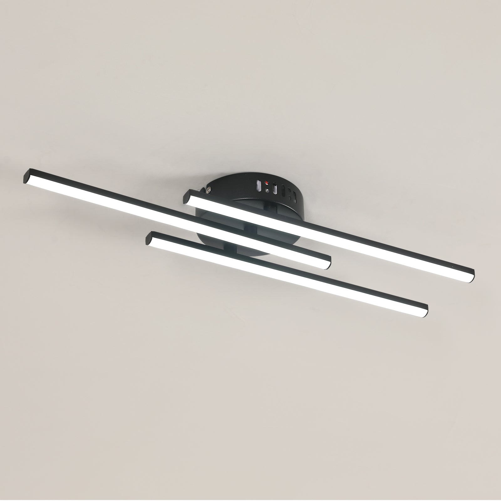 Ceiling Light - Black Aluminium Frame, White Light