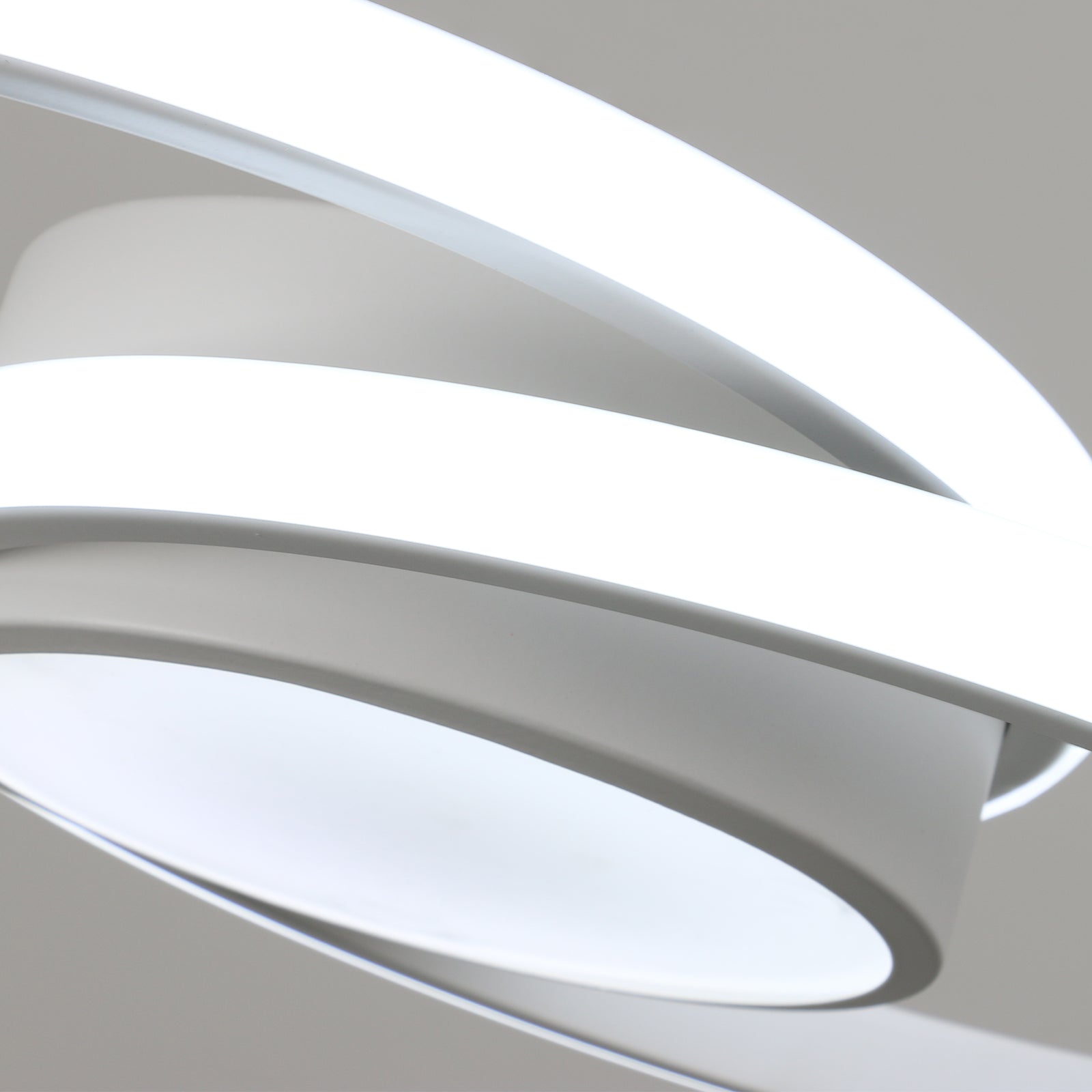 Ceiling Light - White Metal Frame, White Light