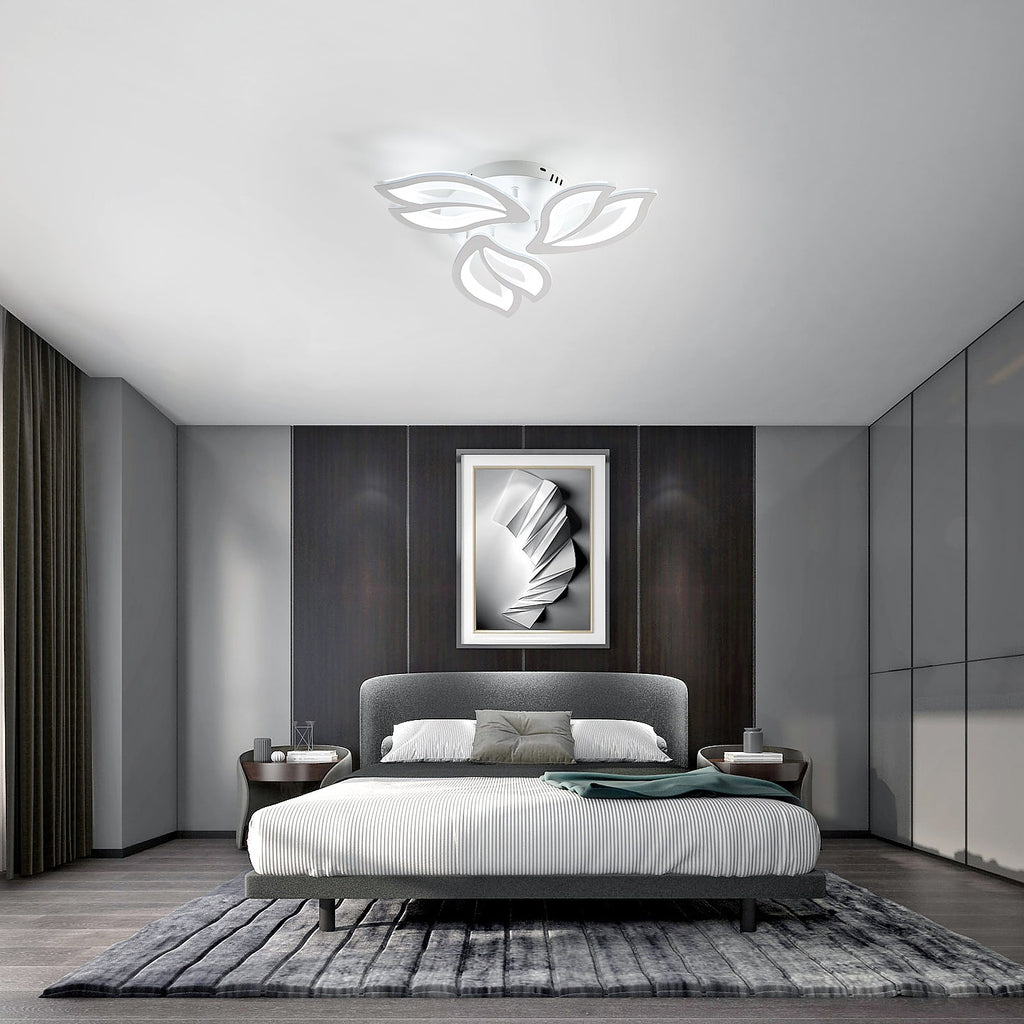 Ceiling Light - White Acrylic Frame, White Light