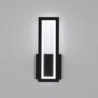 Lampada da parete - Struttura in acrilico nero, luce bianca