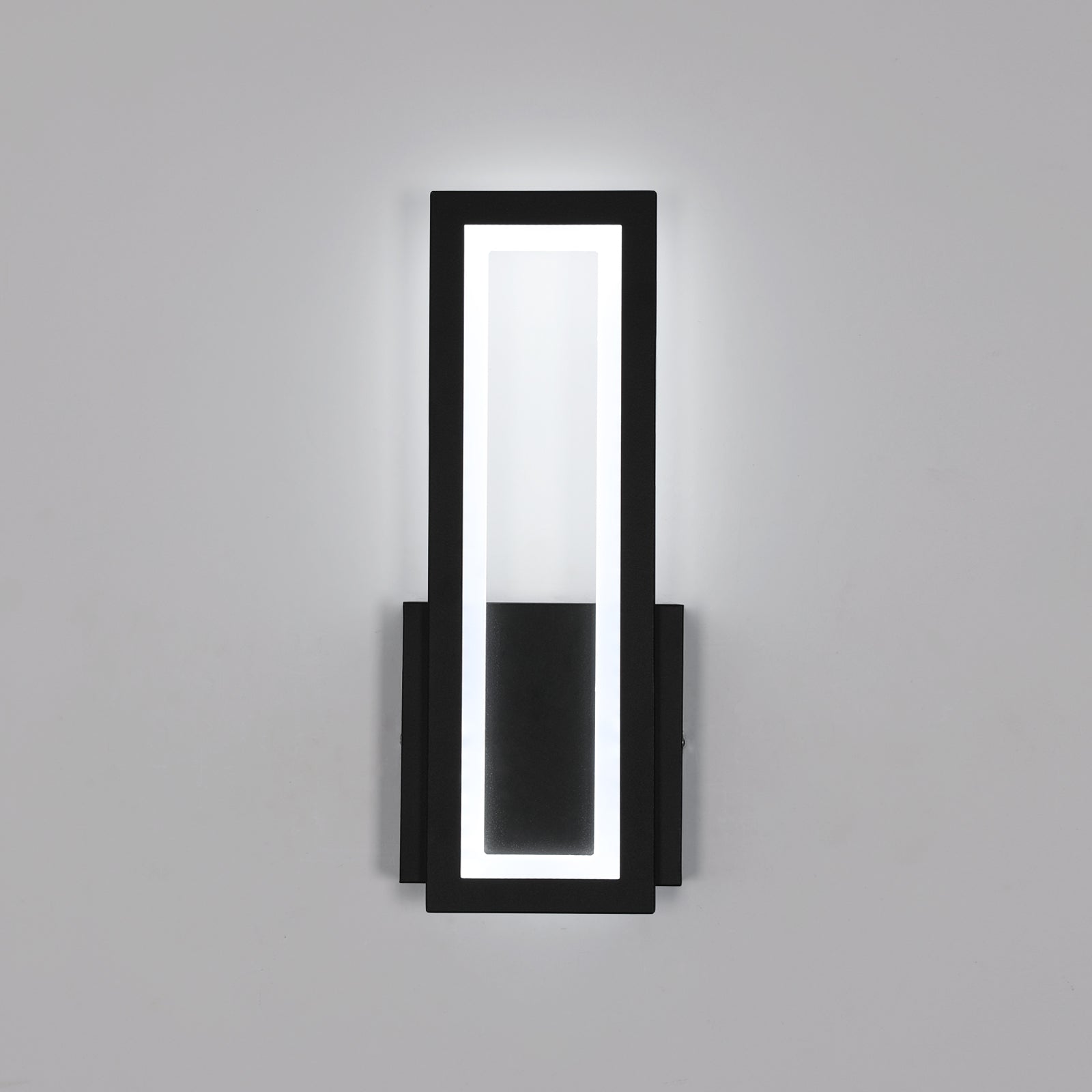 Wall Light - Black Acrylic Frame, White Light