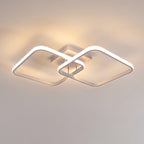 Ceiling Light - White Aluminium Frame, Warm Light