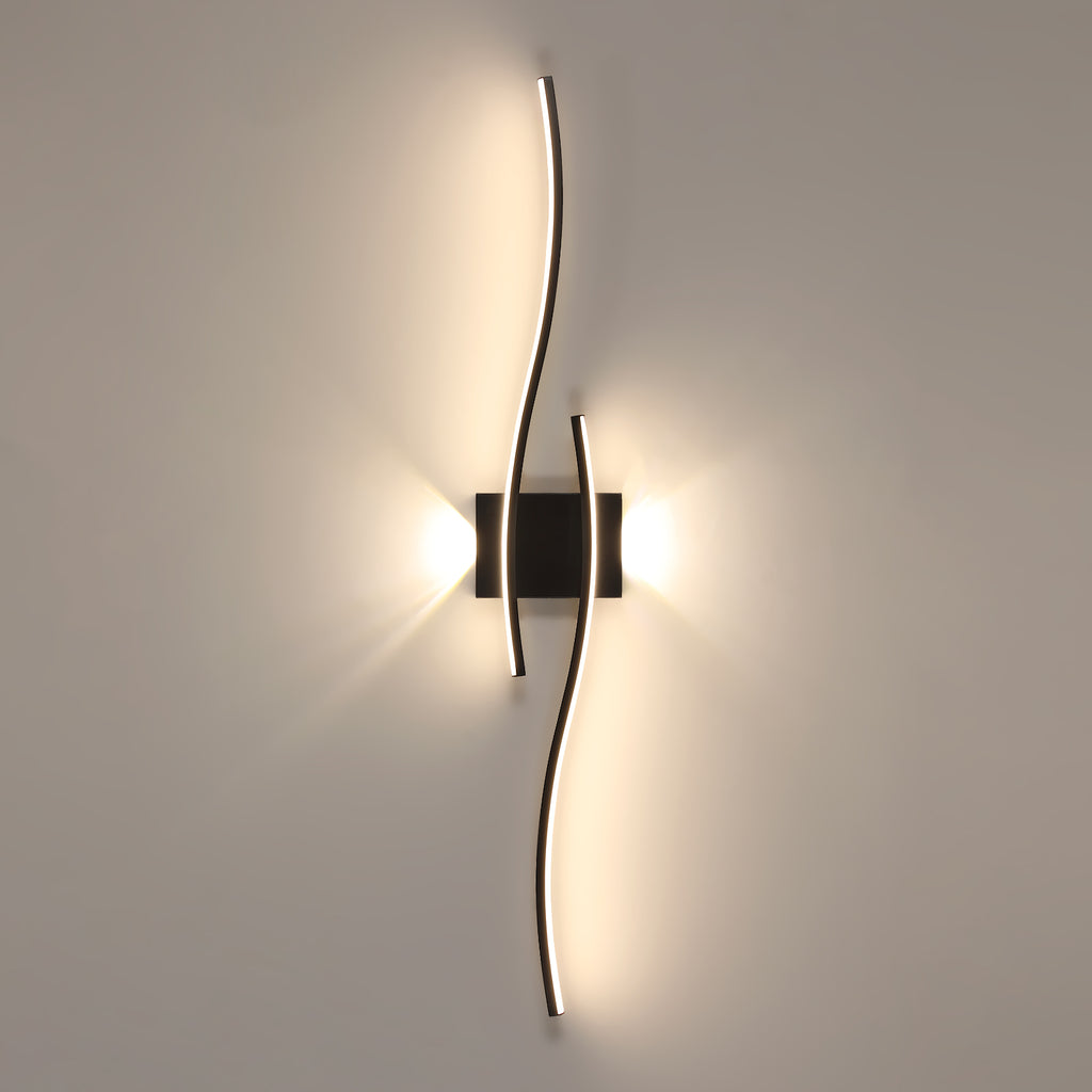 Wandleuchte – Schwarzer Aluminiumrahmen, Naturlicht