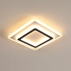 Ceiling Light - Black & White Acrylic Frame, Warm Light