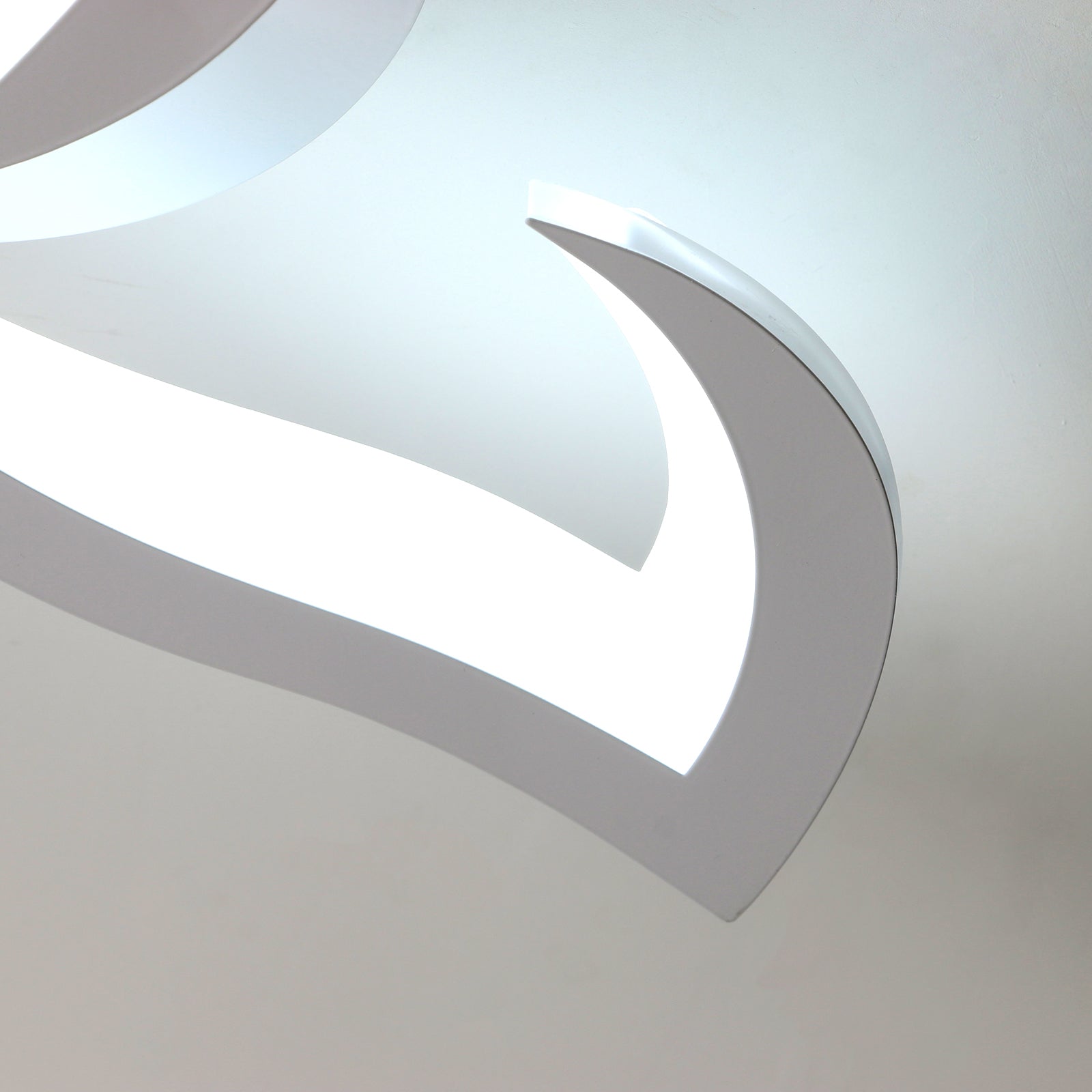 Ceiling Light - White Acrylic Frame, White Light
