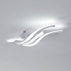 Plafoniera - Struttura in alluminio bianco, Luce bianca