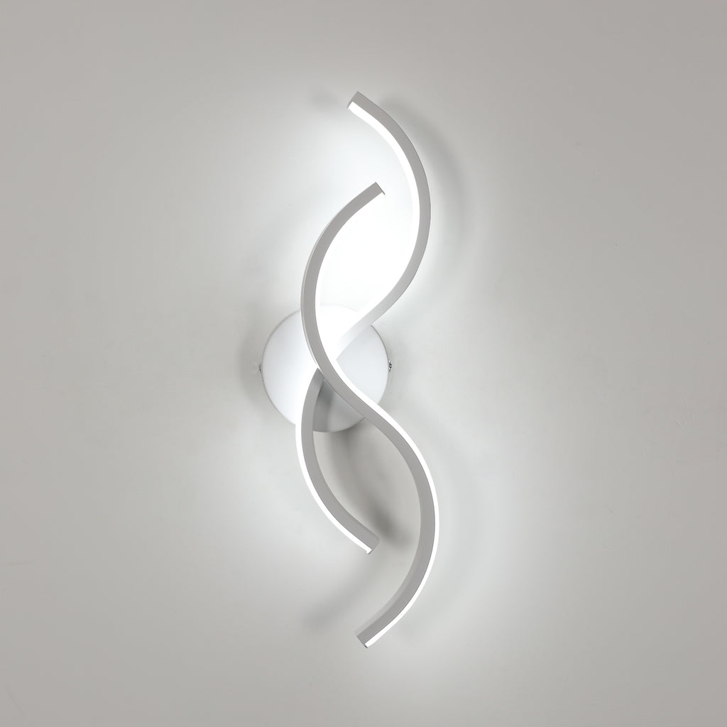 Applique da Parete - Struttura in Alluminio Bianco, Luce Bianca